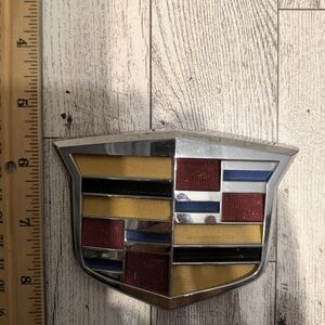 Cadillac Emblem with Red, Yellow, and Blue Accents